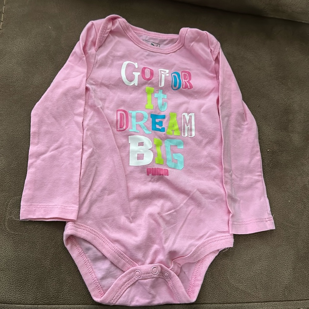 Puma infant girl long sleeve onesie